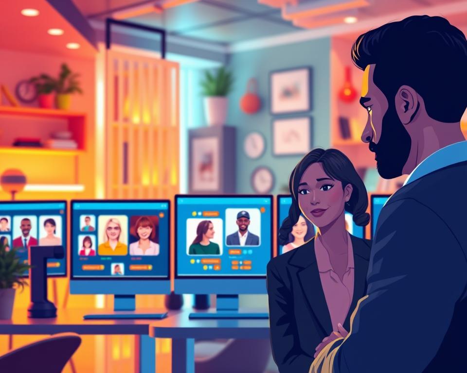 Postagem: Salas de bate-papo: conversas em tempo real com possíveis parceiros.